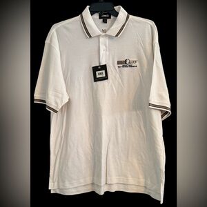 US Golf Teachers Association Ashworth Men’s Size L Cotton golf Polo NWT White